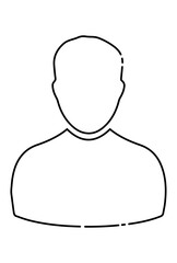 User outline icon, vector user outline icon image, user symbol png image