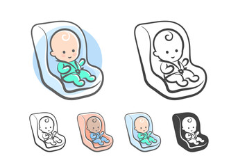 Child Car Seat Illustration