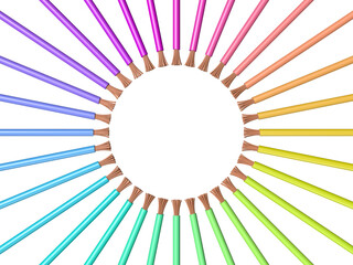 Obraz premium Kreis aus bunten Drähten