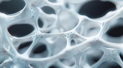 Abstract white structure resembling bone or a network.