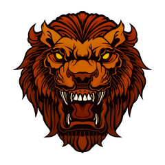 Lion Head Mascot.	
