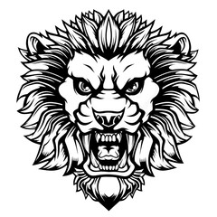 Lion Head Mascot.	