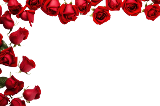 PNG Red rose border flower blossom plant.