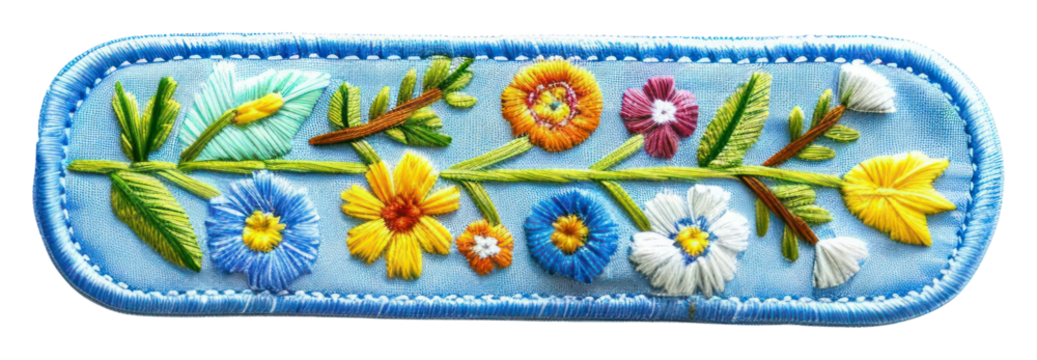 PNG Underscore embroidery pattern flower. - Powered by Adobe