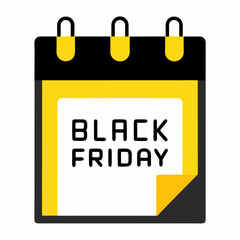 Bold vector illustration Black Friday t-shirt with striking yellow text ideal for highlighting exclusive offers and sales events