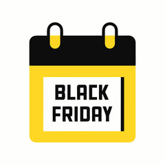 Bold vector illustration Black Friday t-shirt with striking yellow text ideal for highlighting exclusive offers and sales events