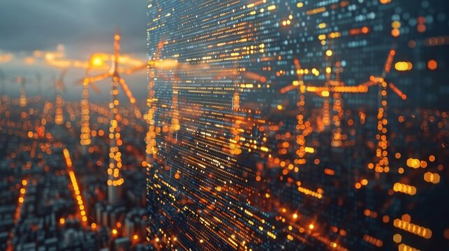 Generative Flow of Golden Digital Wind Turbine Energy