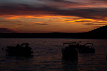 sunset on the sea