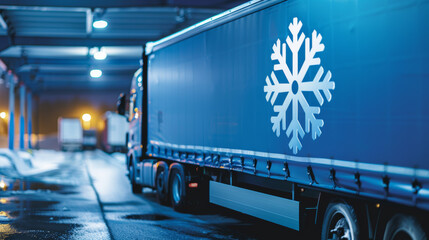 Cold Chain Logistics - A cold chain truck with a good cold storage/freezer reserve on the move

