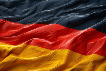 Naklejka premium Authentic German Flag Waving Digitally - Vibrant Colors and Detailed Textures in Realistic Composition