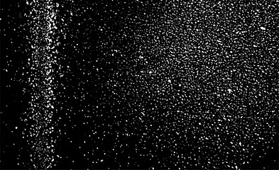 Snow, stars, fairy twinkling lights, rain drops on black background. Abstract vector noise. Small particles of debris and dust. Distressed uneven grunge texture overlay.
