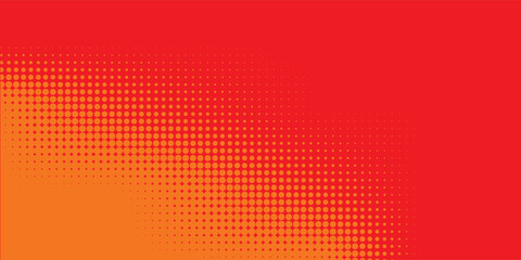 Dots halftone orange color pattern gradient texture with technology digital background. Dots pop art comics with summer background.