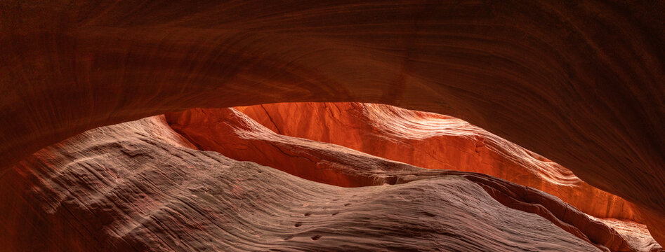 Striated corridors of Mystic Canyon are amazing to walk through and explore. Eons of erosion have created amazing feats of nature; Kanab, Utah, United States of America