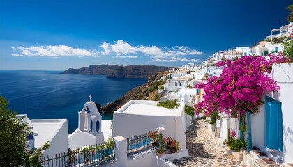 Mediterranean Coastal Village- A picturesque Mediterranean village with whitewashed houses