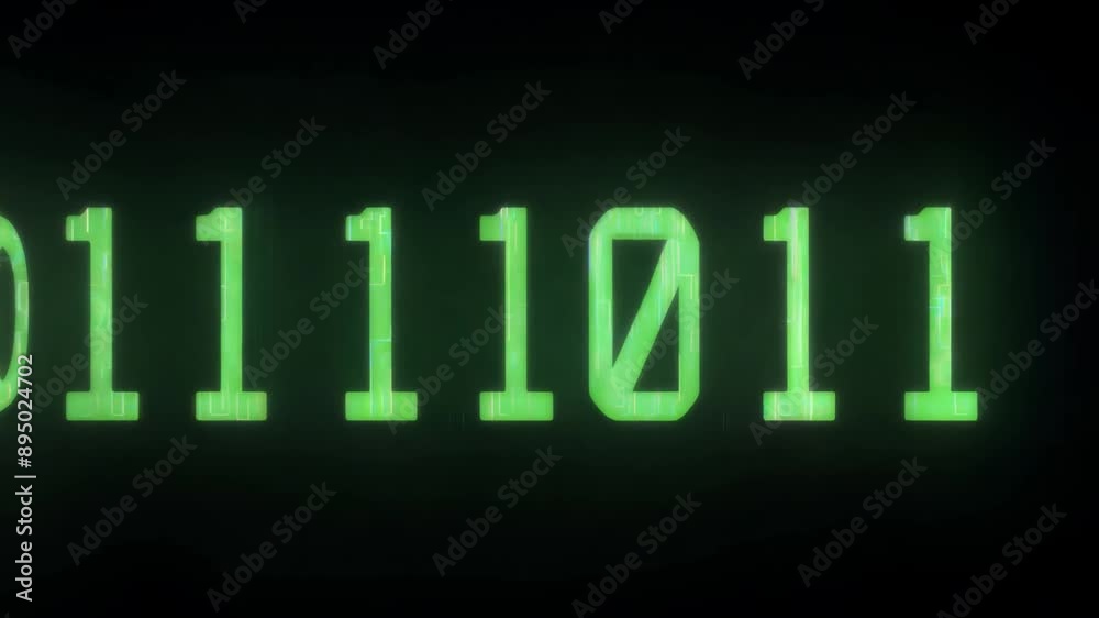 Poster The binary code 101 appears in green on a black background.
