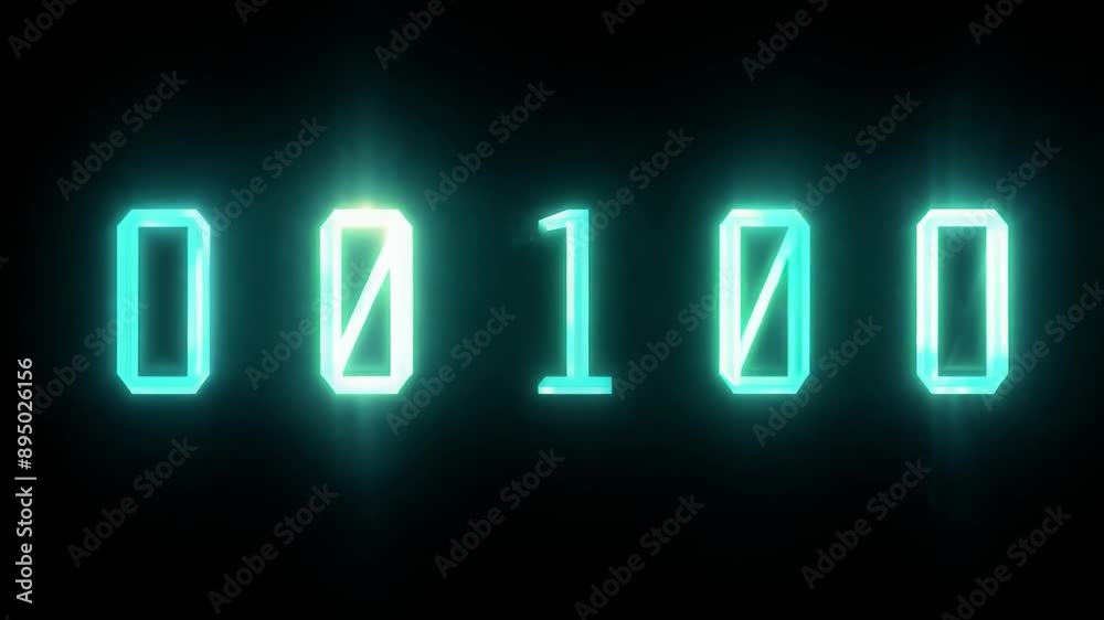 Poster A digital countdown timer with a green glow displays two zeros on a black background.