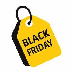 Clean vector illustration Black Friday t-shirt design featuring simple typography and vibrant colors perfect for fashion-forward consumers