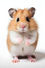 Playful and Inquisitive Dwarf Hamster Caught in a Moment