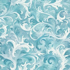 seamless floral waves background