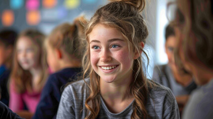 Obraz premium A day in the life of an inspiring teacher: from morning activities to afternoon reflections.