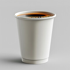 white paper cup for hot drinks. Made with. Made with generative ai
