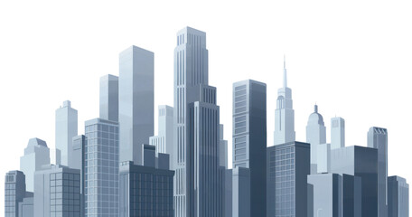 Obraz premium PNG Modern urban cityscape illustration