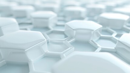 Obraz premium The image is a close up of a white object with a hexagonal shape