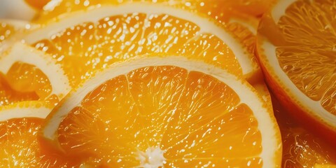 Close-Up View of Juicy Orange Pulp