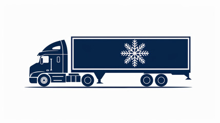 Cold Chain Logistics - refrigerated/frozen truck illustration