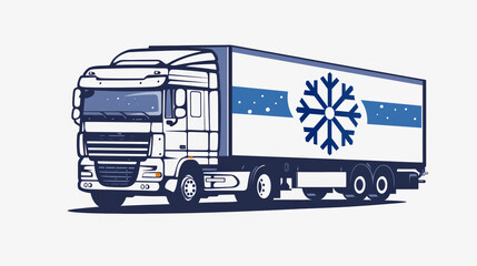 Cold Chain Logistics - refrigerated/frozen truck illustration