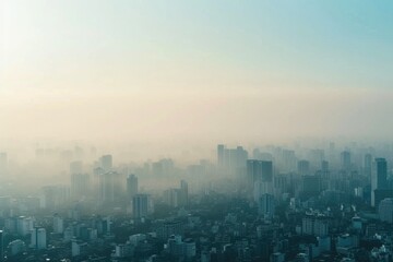 Hazy Skyline with Limited Daylight Visibility