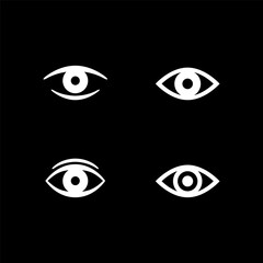 Set glyph icons of eye