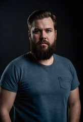 Obraz premium Resolute Bearded Man