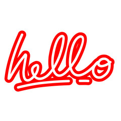 Hello lettering typography 