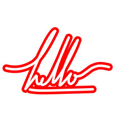 Hello lettering typography 