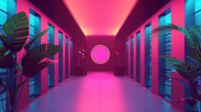 Illustration of a secure server room with biometric access controls, emphasizing data protection and cybersecurity in modern technology infrastructure.
