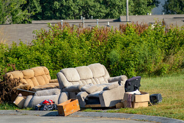 Old Furniture And Garbage Dumped In Neighborhood
