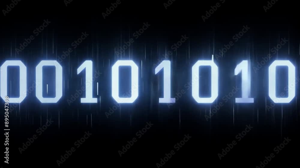 Poster A digital display shows the binary code 00101000 in white on a black background. The code appears to be glowing slightly.