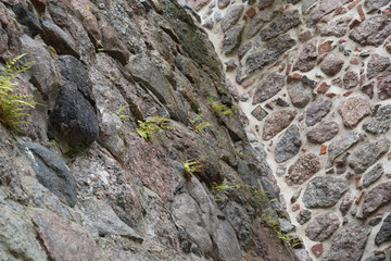 An old stone wall. Stone Wall Corner