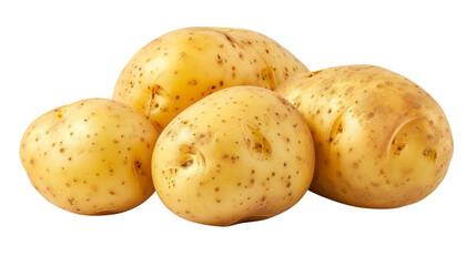 potatoes isolated on white background