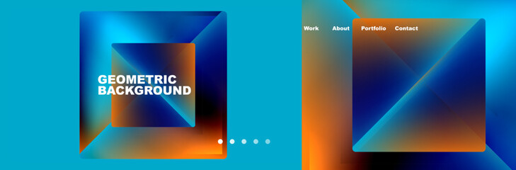 Gradient triangles composition with bright fluid colors. Vector Illustration For Wallpaper, Banner, Background, Card, Book Illustration, landing page