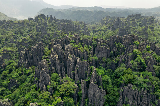 Limestone rock forest near the Rock Viewpoint in Laos; Khammouane Province, Laos
