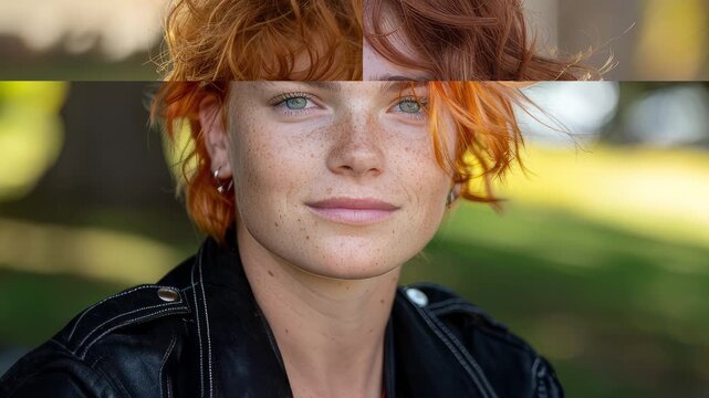 The Beauty of Change: Capturing Teenage Diversity in Fine Art Portraits - faces of teens morphing with mosaic effect zoom