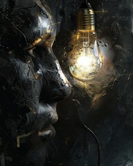 the emergence of an idea, a lamp