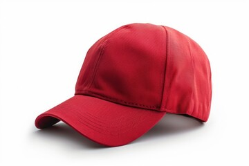 Blank Ball Cap. Red Baseball Cap Baseball Hat Object Clothing Sports Equipment
