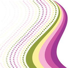 colorful wave and dot background