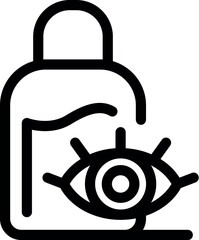 Simple eye drop bottle icon representing eye care and treatment