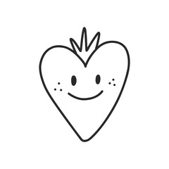 Hand drawn Heart icon. Heart doodle set, heart illustration border, love symbols collection, Valentine's Day.