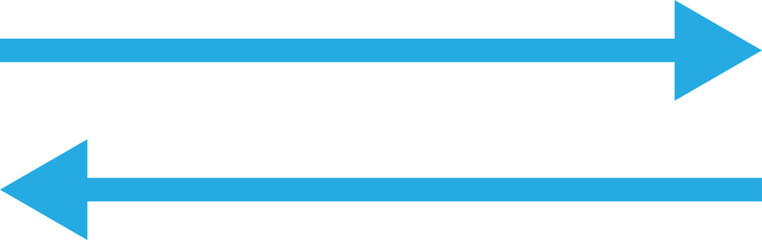 A large black icon with a solid long arrow pointing to the right on a white background