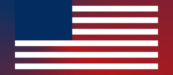 template creative abstract of the flag of the united states of america, USA, America, blue rectangle and horizontal stripes